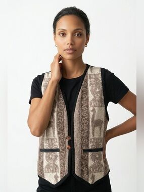 Wool lama vest